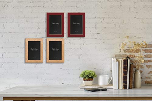 VIOLABBEY 4x6 Picture Frames Set of 4, Colorful Photo Frame of Modern Style, High Definition Tempered Real Glass, Wall Mounted or Tabletop Display (Gold+Red) - Image 5