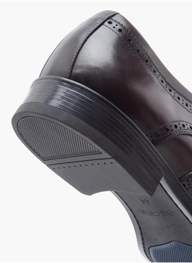 DUCHINI Men's Perforated Derby Shoes with Lace-Up Closure  - Image 5
