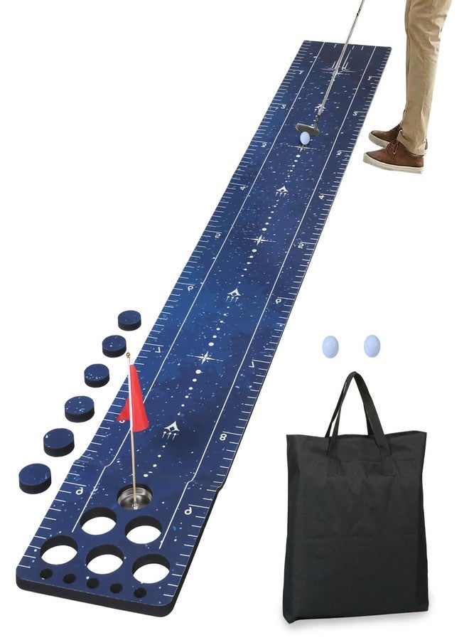 Chriiena Golf Putting Game Mat, Indoor Putting Green Set with 2 Balls, 1 Storage Bag, 1 Flag & Cup, Portable Pong Game Mat for Backyard Party Use - Image 1