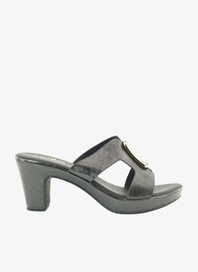 092-3098 Michelle Morgan Ladies Mid Heel Sandals 514ZD098 Black