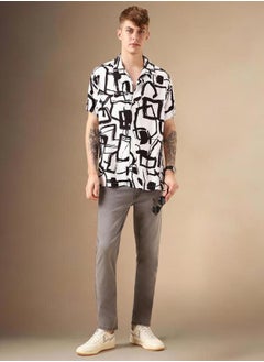 Dennis Lingo Abstract Print Button-Down Shirt by Styli  - Image 2