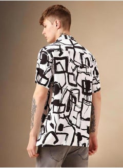 Dennis Lingo Abstract Print Button-Down Shirt by Styli  - Image 5