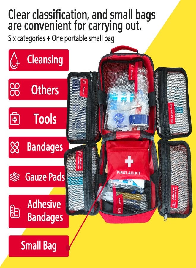 Prelady 556 Piece Large Tactical First Aid Kit (Premium) -【Molle Rip-Away】Labelled Compartments | Tear Resistant for Family/Team | Car/Home/Sports/Camping | First Responders' Pick - Image 5