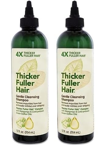 Thicker Fuller Hair Thicker Fuller Hair Gentle Cleansing Shampoo Advanced Thickening Solution 12oz  Removes Impurities Fortifies Hair And Reduce Breakage Pack of 2 