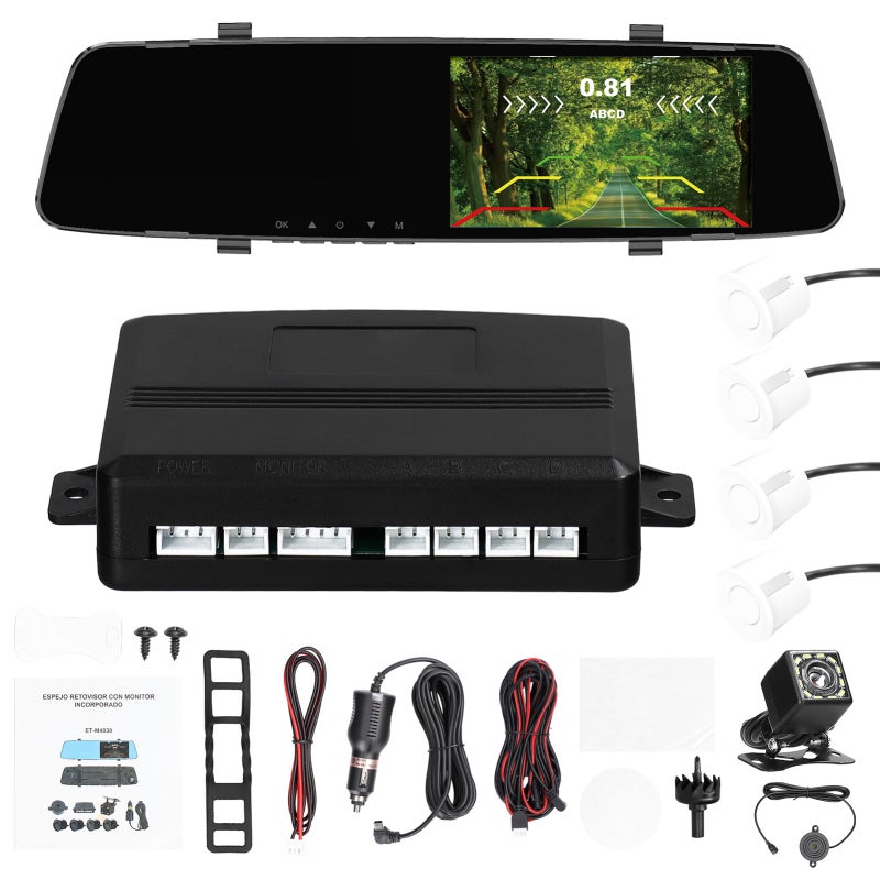 Car Dash Cam: 1080P Dual Cameras 140-Degree Wide-Angle Lenses - Enhanced Infrared Night Vision Intelligent Motion Detection for Driving Safety, Parking Assistance, Vehicle Monitoring - Image 1