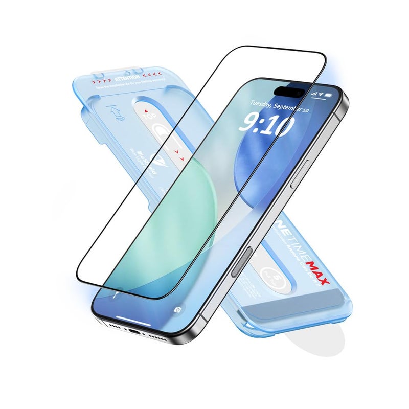 FLOLAB NanoArmour ONETIME MAX for iPhone 17 Screen Protector Clear AntiBlue Light Screen Protector MilitaryGrade Tempered Glass DurableInfinity Edge Easy Install DustFree - Image 2