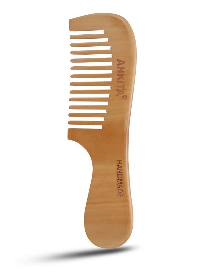 Ankita Wood Hair Combs For Curly Hair No Static Wooden Hair Comb With Rounded Handle For Men Women And Kids - Image 1