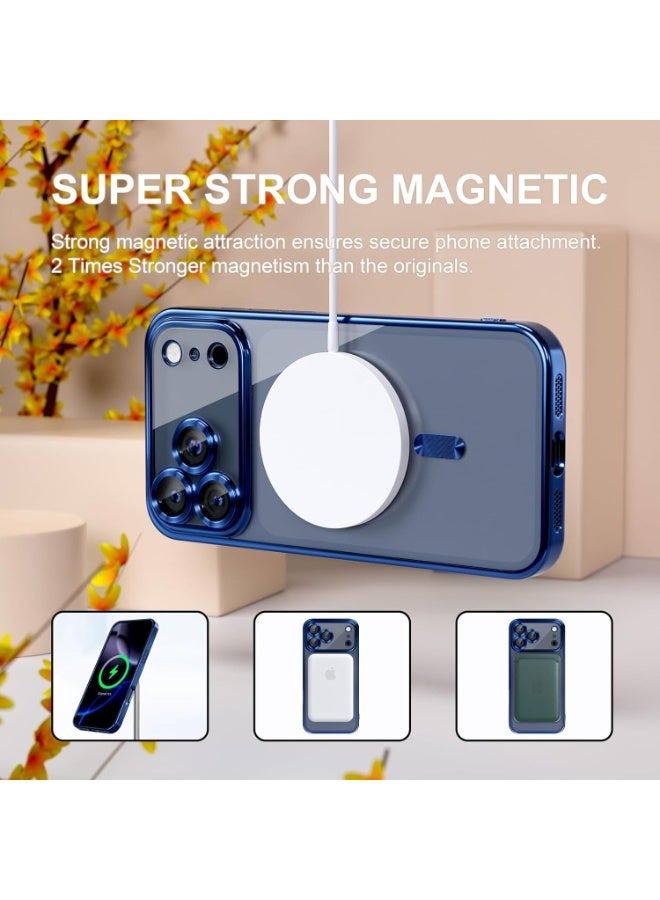 ملبوس كفر آيفون 17 برو ماكس متوافق مع غلاف ماجسيف مع زجاج مقسى 9D زجاج كامل HD لحماية عدسة الكاميرا بالكامل كفر شفاف لآيفون 17 برو ماكس بحجم 6.9 بوصة - Image 5