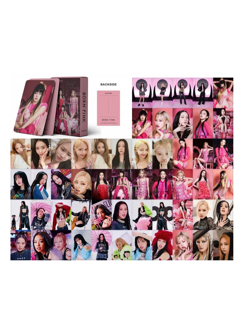 NIBEMINENT 55 Pcs Kpop BLACKPINK Born Pink Lomo Cards Card For Fans Collection Gifts - Image 1