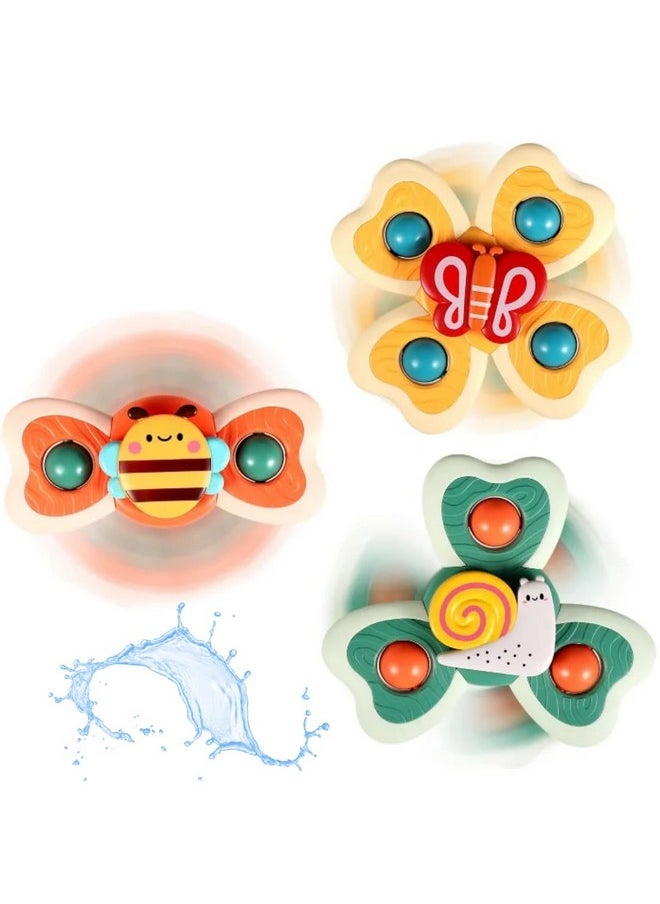 Storio Storio Baby Products Bath Toys Suction Cup Spinner Toy | Set of 3 | for Baby Boys Girls | Pop up Waterproof Suction Cup Spinning Top Rotating Montessori Learning Toy  - Image 4