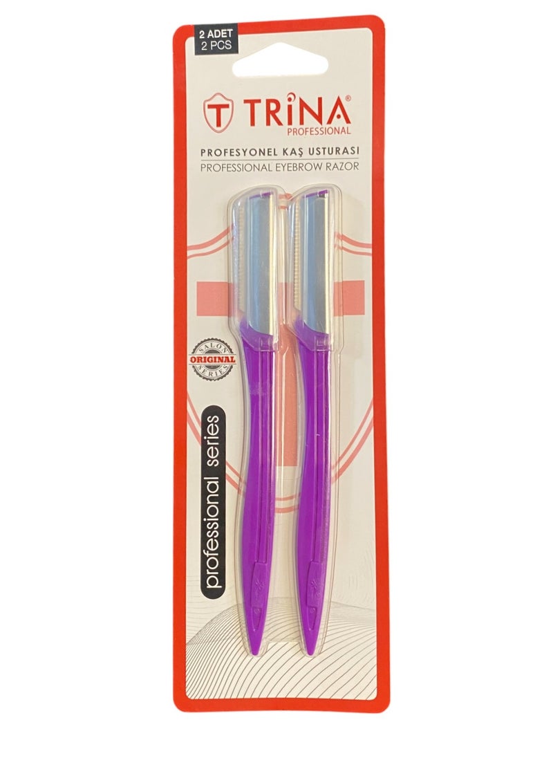 Trina Professional Facial Hair Removal Blades for Women 2 Pieces 