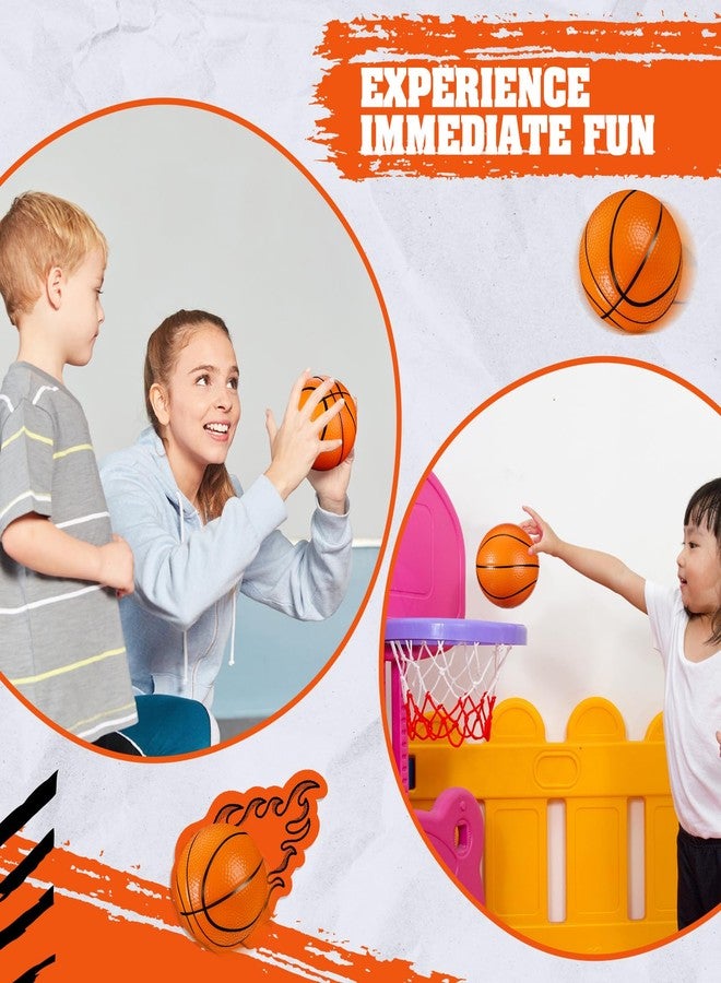 MiniInflat 6 Pcs 4'' Mini Foam Basketballs for Kids Adults, Squeeze Stress Ball Safe Soft Replacement Beach Pool Basketball for Indoor Hoop Toddler Quiet Bouncy Sport Game(Orange) - Image 5