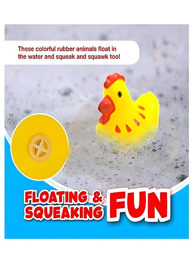 ويش كي مجموعة ألعاب الاستحمام البلاستيكية من WISHKEY، 12 قطعة، لعبة تشو تشو الملونة على شكل حيوانات، مناسبة للأطفال حديثي الولادة، ورفقاء ممتعين لوقت الاستحمام للأطفال الصغار (عبوة من 12 قطعة، متعددة الألوان). - Image 3