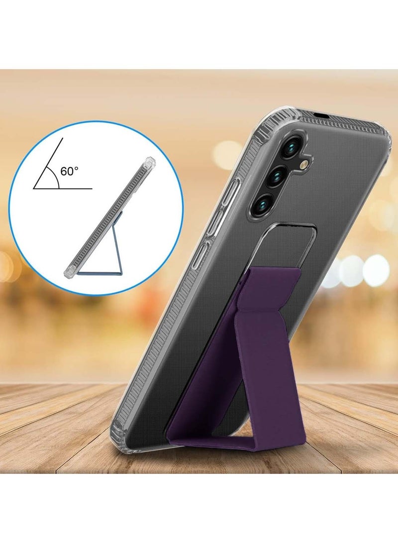 Wtech Samsung Galaxy S25 plus 2025 TPU Hand Grip Air Pillow Case Cover - Clear/Eggplant Purple - Image 2