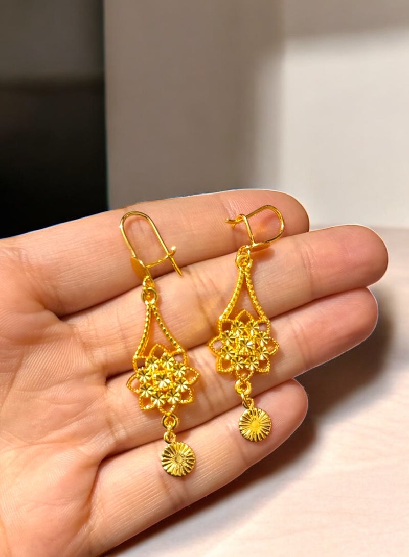 GOLDMAX Elegant 21k Gold Plated Earrings For Women - Image 1