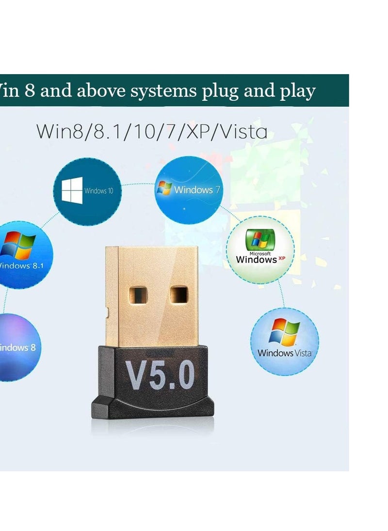 Generic - Bluetooth 5.0 USB Dongle Adapter, USB Mini Bluetooth V5.0 USB Adapter Supports Windows 7/8.1/10/XP - Image 1