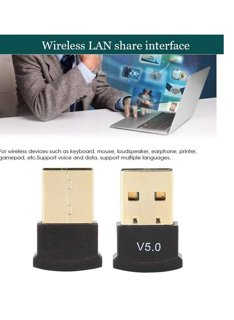 Generic - Bluetooth 5.0 USB Dongle Adapter, USB Mini Bluetooth V5.0 USB Adapter Supports Windows 7/8.1/10/XP - Image 1