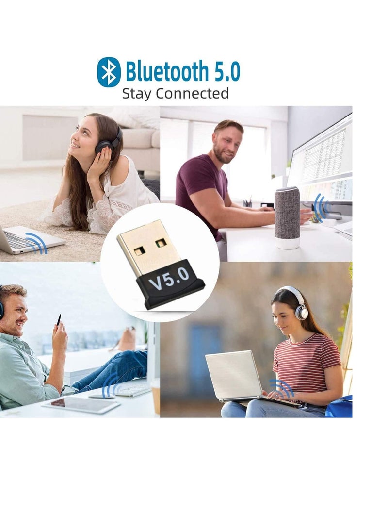 Generic - Bluetooth 5.0 USB Dongle Adapter, USB Mini Bluetooth V5.0 USB Adapter Supports Windows 7/8.1/10/XP - Image 1