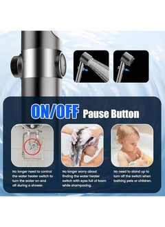 Changli High pressure shower heads with handheld,filtered shower head,High Flow Even with Low Water,4 Modes Filtered Showerhead Power Wash for Hard Water,with 150cm Replacement Hose/Bracket/Cotton Filters  - Image 4
