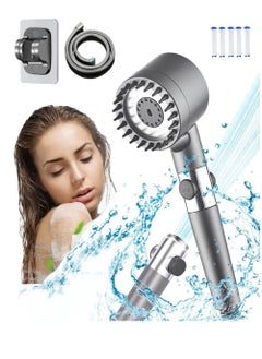 Changli High pressure shower heads with handheld,filtered shower head,High Flow Even with Low Water,4 Modes Filtered Showerhead Power Wash for Hard Water,with 150cm Replacement Hose/Bracket/Cotton Filters  - Image 1