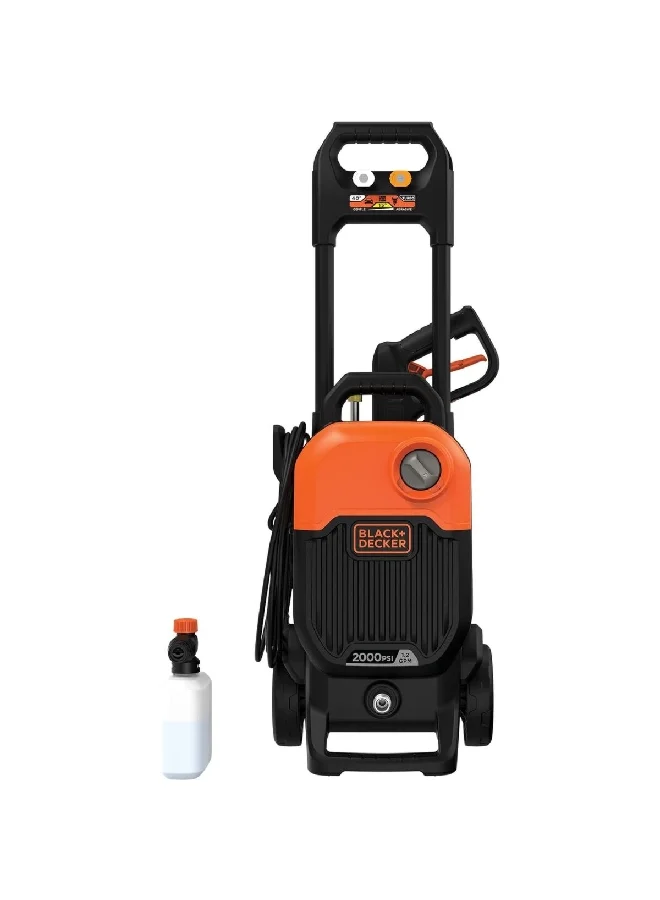 BLACK+DECKER 2000W 2100PSI Corded Compact Pressure Washer Black and Orange 30 x 40 x 40 cm BEPW2000-B5