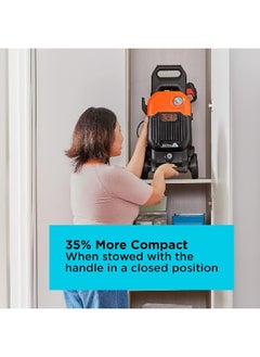 BLACK+DECKER 2000W 2100PSI Corded Compact Pressure Washer Black and Orange 30 x 40 x 40 cm BEPW2000-B5  - Image 4
