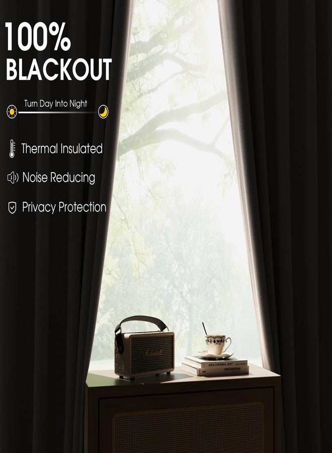 Hokibero Blackout Curtains 84 Inch Long 2 Panels Set for Bedroom Window Room Darkening Thermal Insulated Drapes Back Tab/Hook Belt Faux Linen Curtains Pleated Look Elegant Natural Beige Cream 7ft 52x84 - Image 5