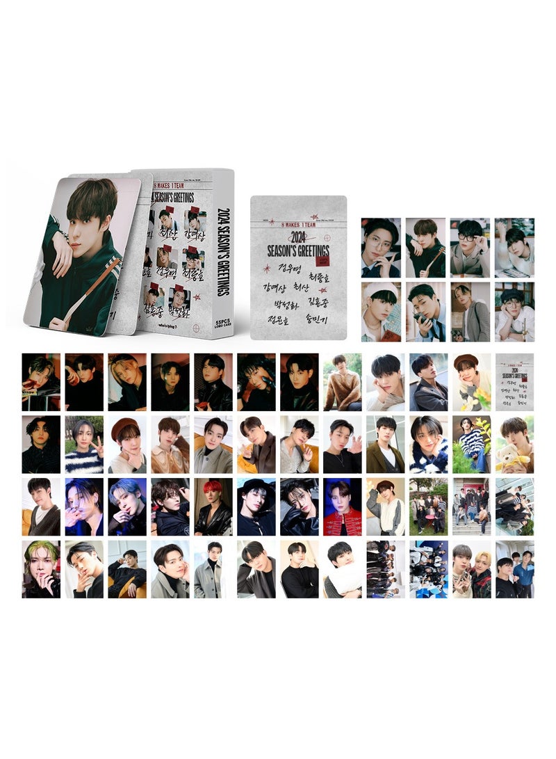 NIBEMINENT 55 Pcs Kpop ATEEZ SEASON'S GREETINGS Lomo Cards Card For Fans Collection Gifts - Image 1