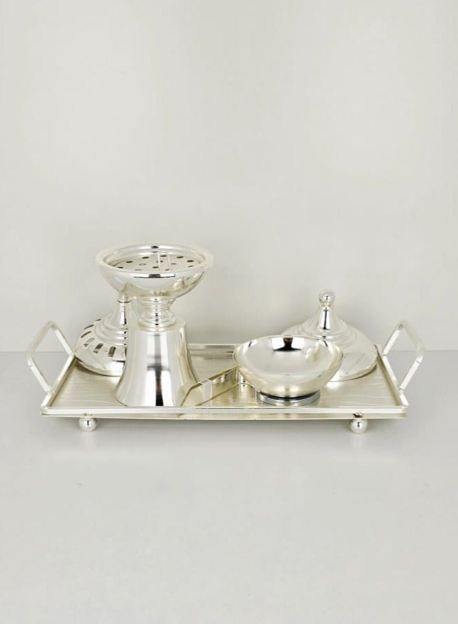 Radin Incense Bakhoor Burner 4Piece Set Enhance Your Surroundings with Our Elegant Set Perfect for Home Office Weddings Birthdays and More - Image 1