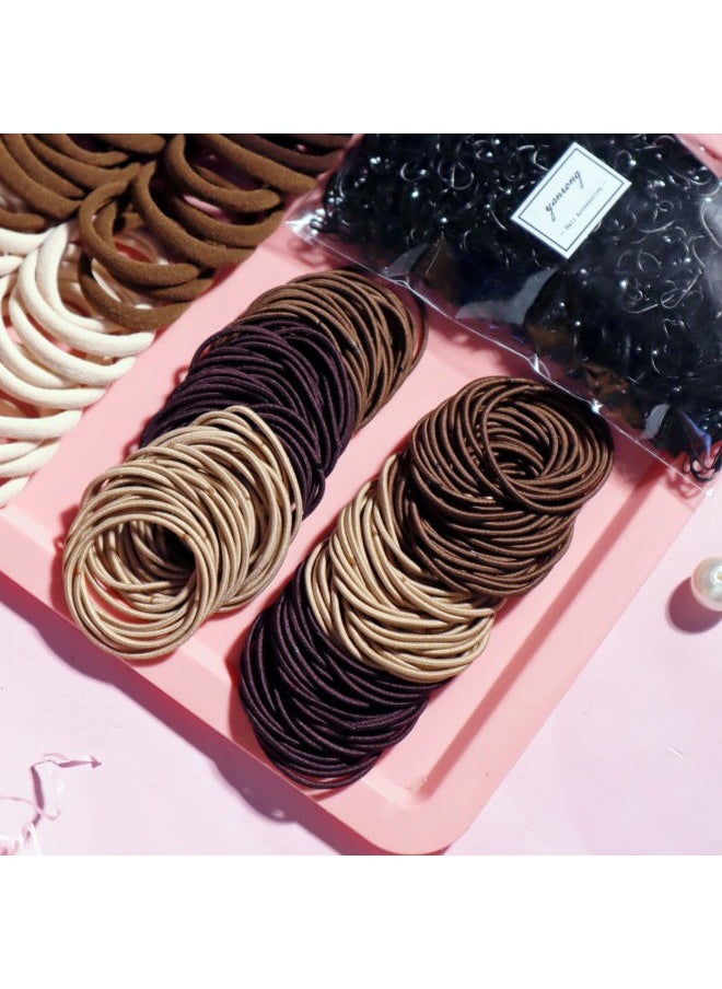 YANRONG - 1159PCS Hair Accessories for Woman Set Seamless Ponytail Holders Variety Hair Scrunchies Hair Bands Scrunchy Hair Ties For Thick and Curly (Brown) - Image 1