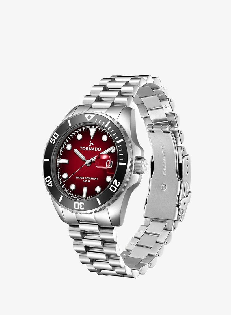 TORNADO Men's Stainless Steel Analog Watch T22001-SBSMB - 42x50 mm - Image 2