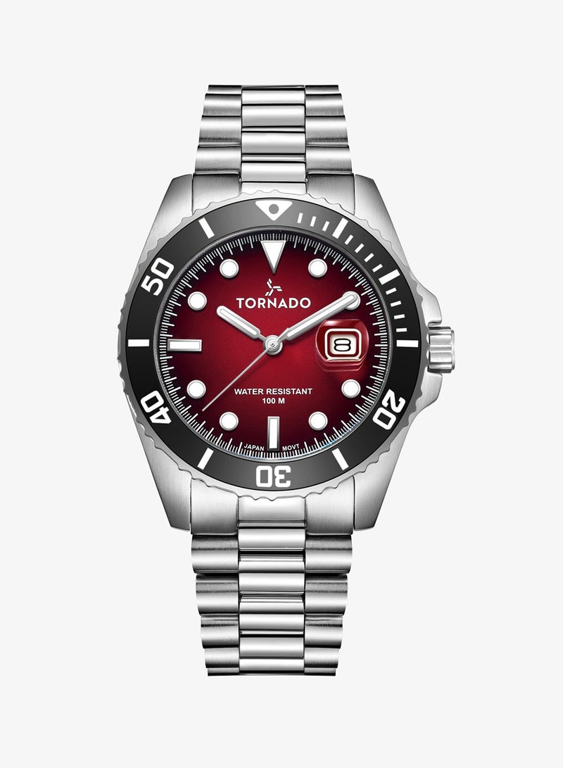 TORNADO Men's Stainless Steel Analog Watch T22001-SBSMB - 42x50 mm - Image 4