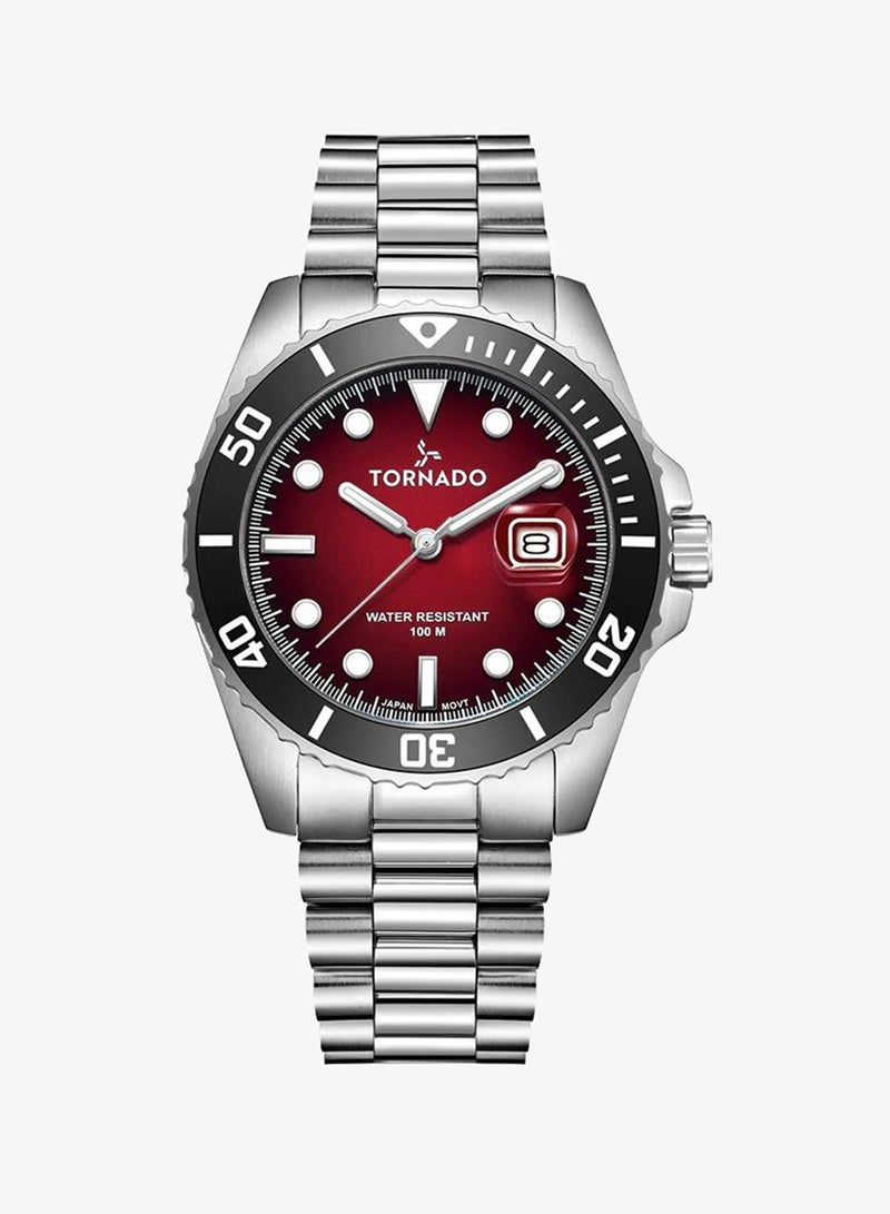 TORNADO Men's Stainless Steel Analog Watch T22001-SBSMB - 42x50 mm - Image 1