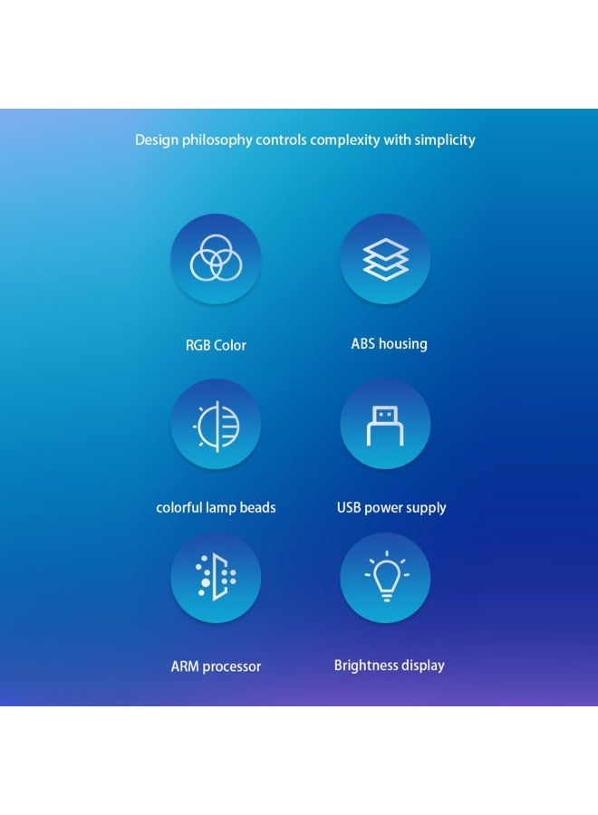 شريط إضاءة LED RGB للمكتب، إضاءة محيطة تتفاعل مع الصوت، إضاءة مزاجية لغرفة الألعاب، مصباح LED جوّي لإعدادات الكمبيوتر والتلفزيون وغرفة النوم والمكتب وديكور المنزل - Image 3