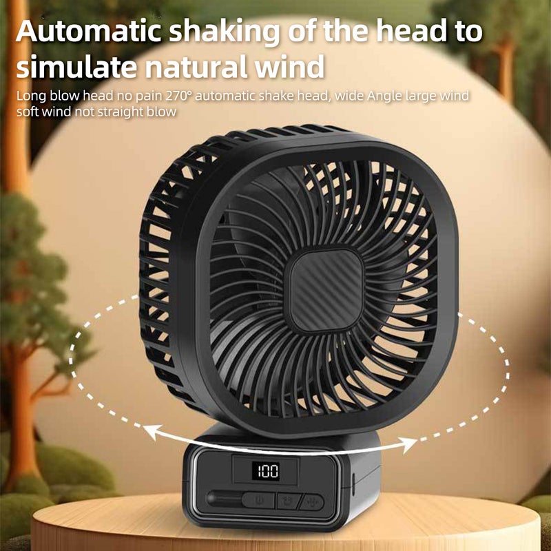 Stroller Fan with Flexible Tripod Clip on for Baby LED Display 5000mAh Battery Operated Oscillating Mini Clip Fan with Night Light 3 Speeds Rechargeable Handheld Desk Cooling Fan for Car Seat Crib - Image 3