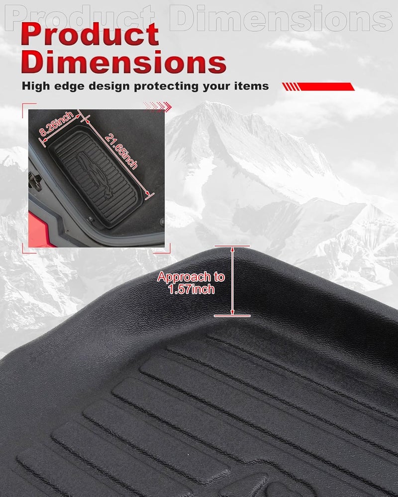 etesan Front Trunk Mat fit for Corvette C8 Stingray Z51 Z06 2020 2021 2022 2023 2024 2025 All Weather Protect Cargo Liner Trunk Liner - Image 2