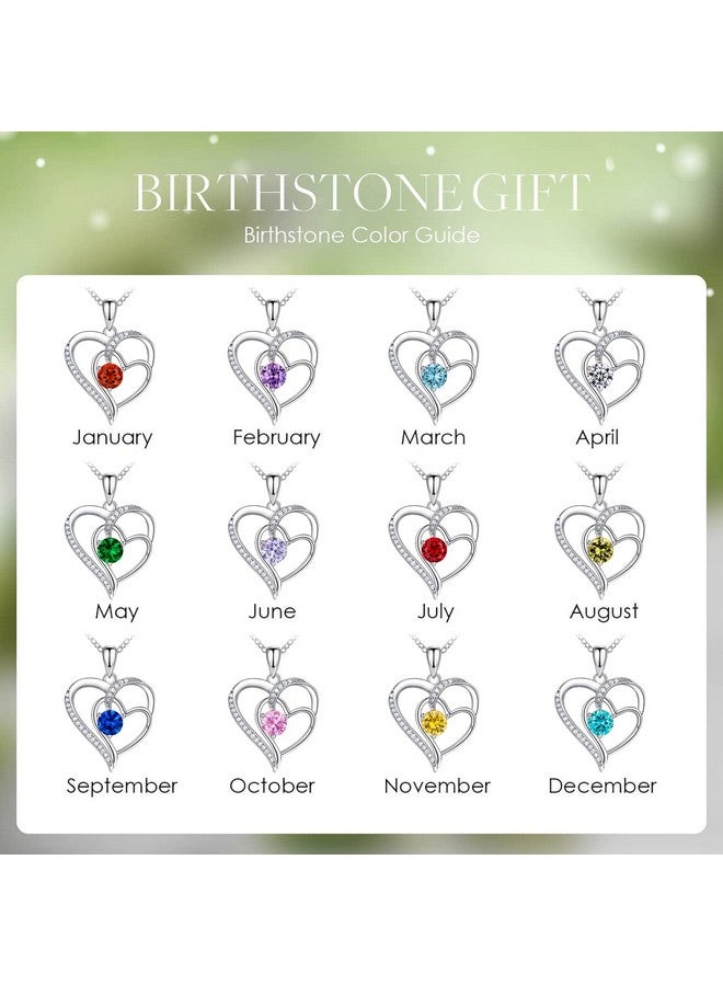 NINAMAID Heart Necklace, 18K White Gold Emerald Birthstone Necklace For Women Sterling Silver Diamond Necklaces Jewelry Birthday Gifts For Mom - Image 5