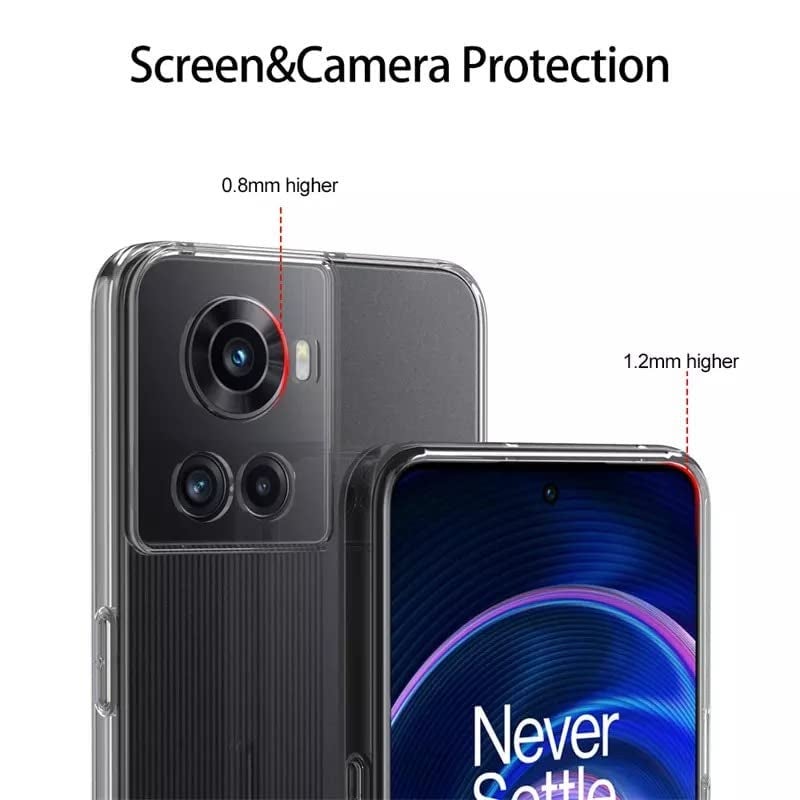 Nishtech غطاء خلفي هجين شفاف فائق النعومة نحيف مضاد للغبار مع حماية الكاميرا لهاتف OnePlus 10R - Image 4