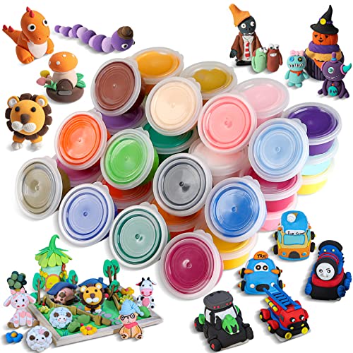CiaraQ Modeling Clay Kit - 36 Colors Air Dry Clay with Sculpting Tools, Ideal for Crafting, DIY Projects. Easter/Halloween/Christmas Gifts. - Image 2