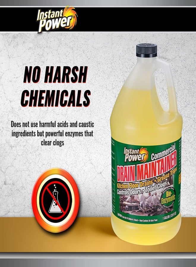 Instant Power Commercial Drain Maintainer - Liquid Enzyme Clog Remover, Cleans and Deodorizes, Reduces Drain Blockages, 1 Gal - Image 5