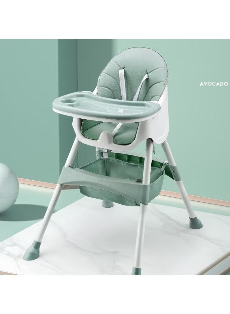 FULL JOY 4 in 1 Baby High Chair, Booster Seat for Feeding Chair with Rocker, Wheels, Storage, Reclining, Tray Footrest and Foldable High Chair for Toddlers 6 Months to 4 Years Old - Image 1