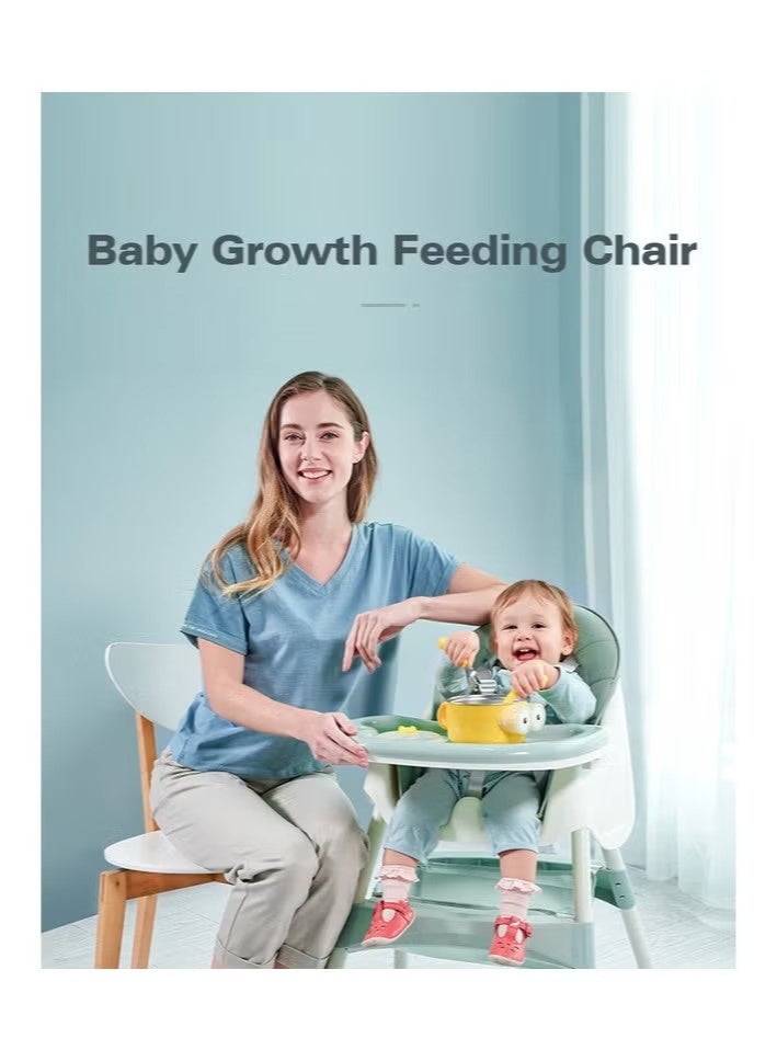FULL JOY 4 in 1 Baby High Chair, Booster Seat for Feeding Chair with Rocker, Wheels, Storage, Reclining, Tray Footrest and Foldable High Chair for Toddlers 6 Months to 4 Years Old - Image 2