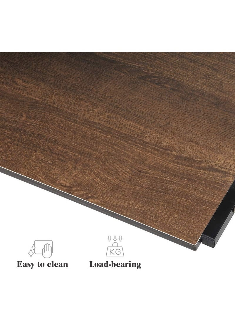 NANAO رف ميكروويف مع درجين للكونتر توب، رف خباز مطبخي لتنظيم تخزين التوابل، وحدة رفوف قائمة بذاتها بإطار معدني وقمة خشبية - Image 5