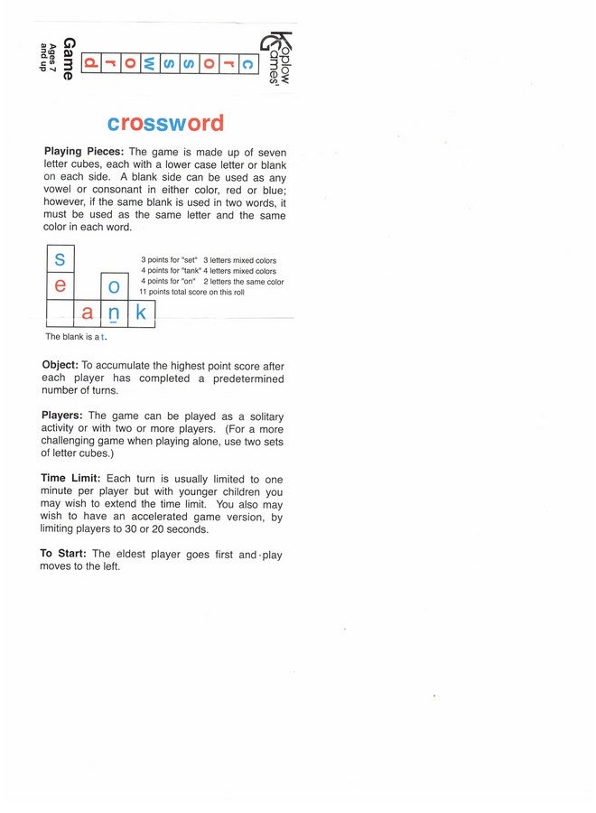 Koplow Games Crossword Dice Educational Travel Game - Image 3