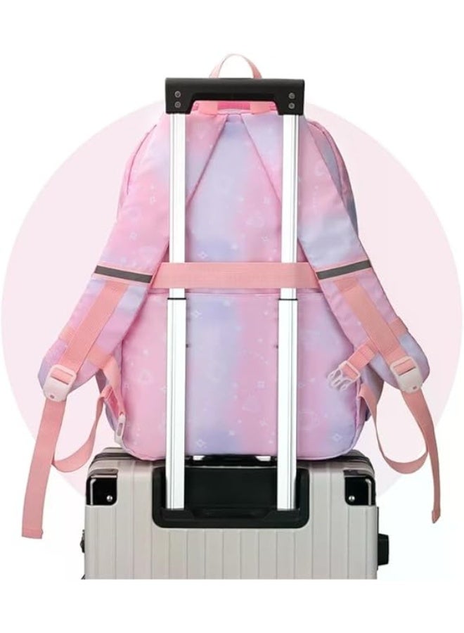 Cute Travel Backpack Bookbag for Women Men Boys Girls with Compartments for Elementary School College, Durable Water Resistant Backpack - Image 3