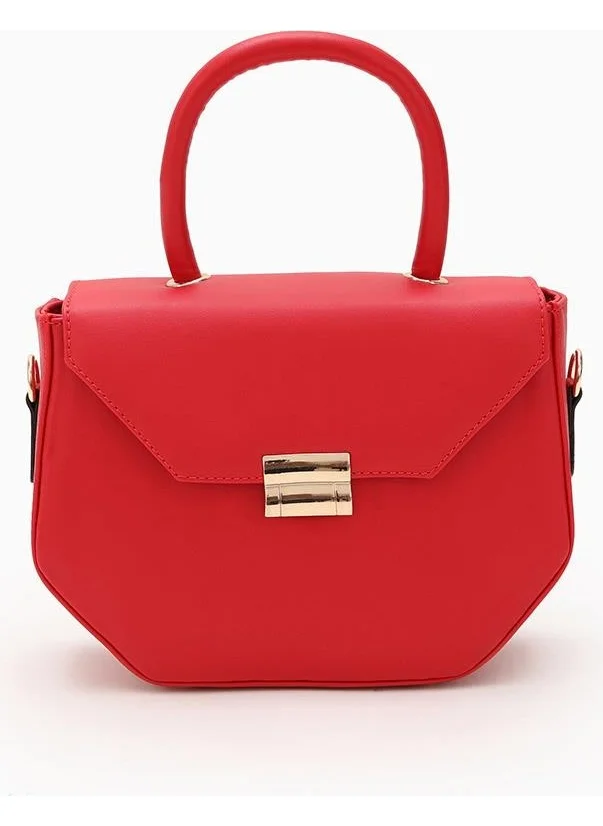 ليفيدور Red Geometric Model Handbag