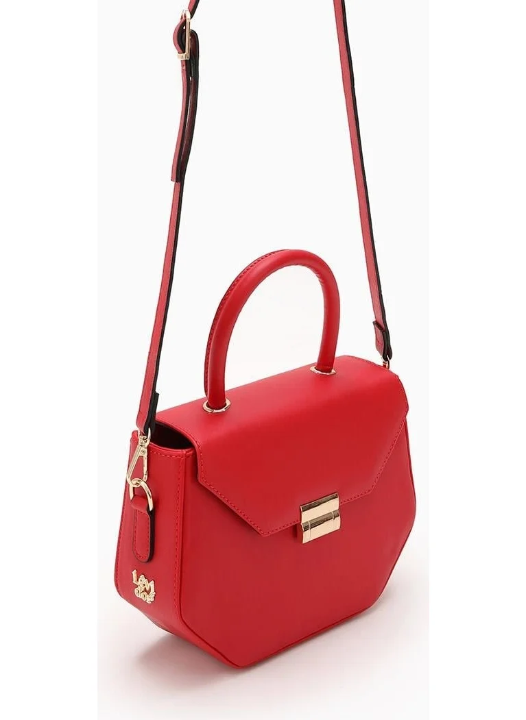 ليفيدور Red Geometric Model Handbag