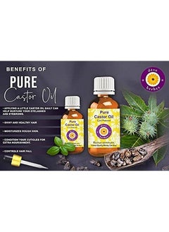 Deve Herbes Pure Castor Oil (Ricinus Communis) Natural Therapeutic Grade Cold Pressed 100Ml  - Image 4