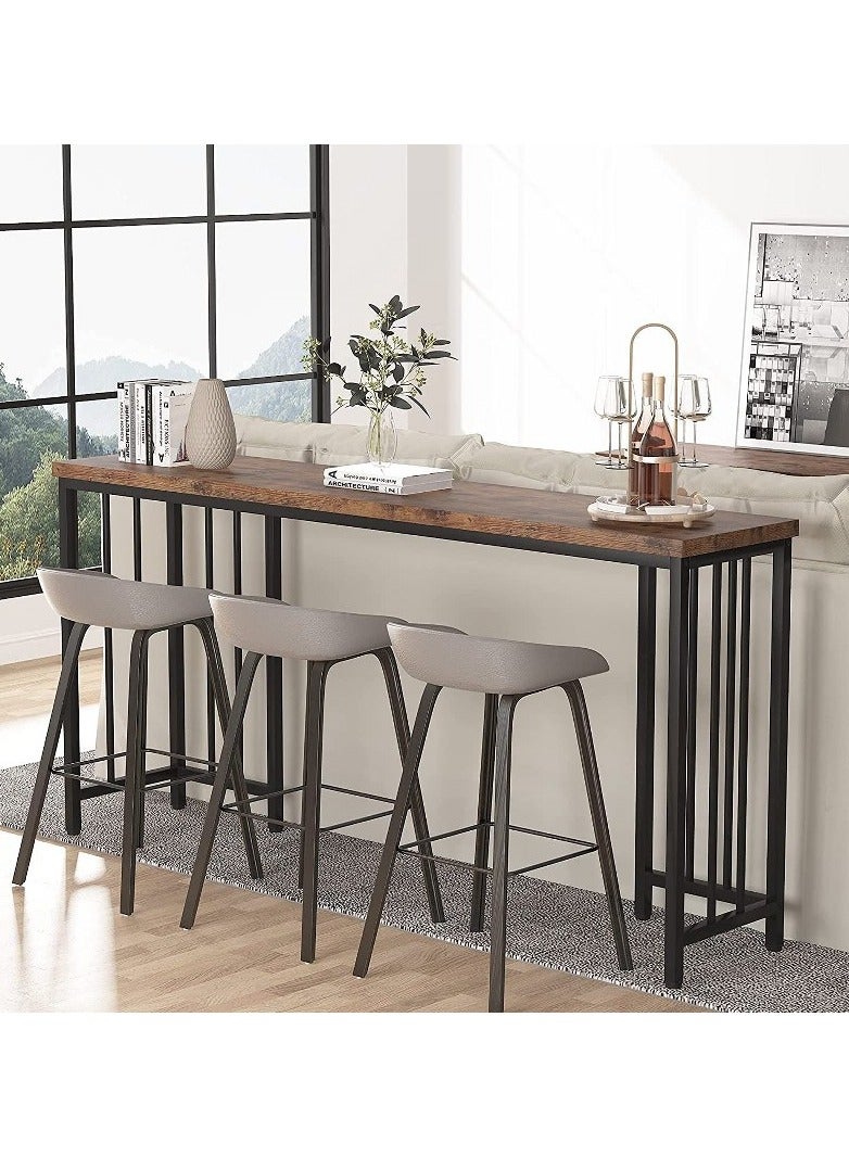 Home Gallery Extra Long Entryway console Table 180x90x35 Brown  - Image 2