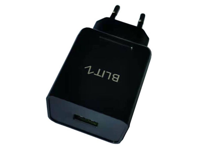 BLITZ UQC3 USB Wall Charger 3A - Quick Charge, High Efficiency- Black - Image 1